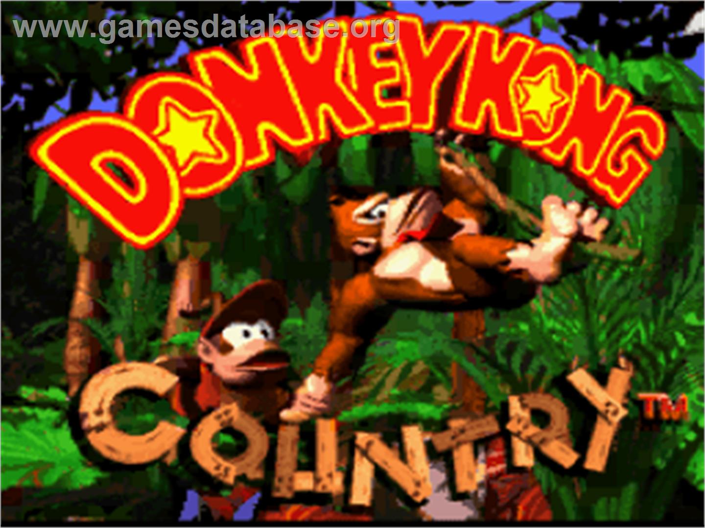 Donkey Kong Country - Nintendo SNES - Artwork - Title Screen