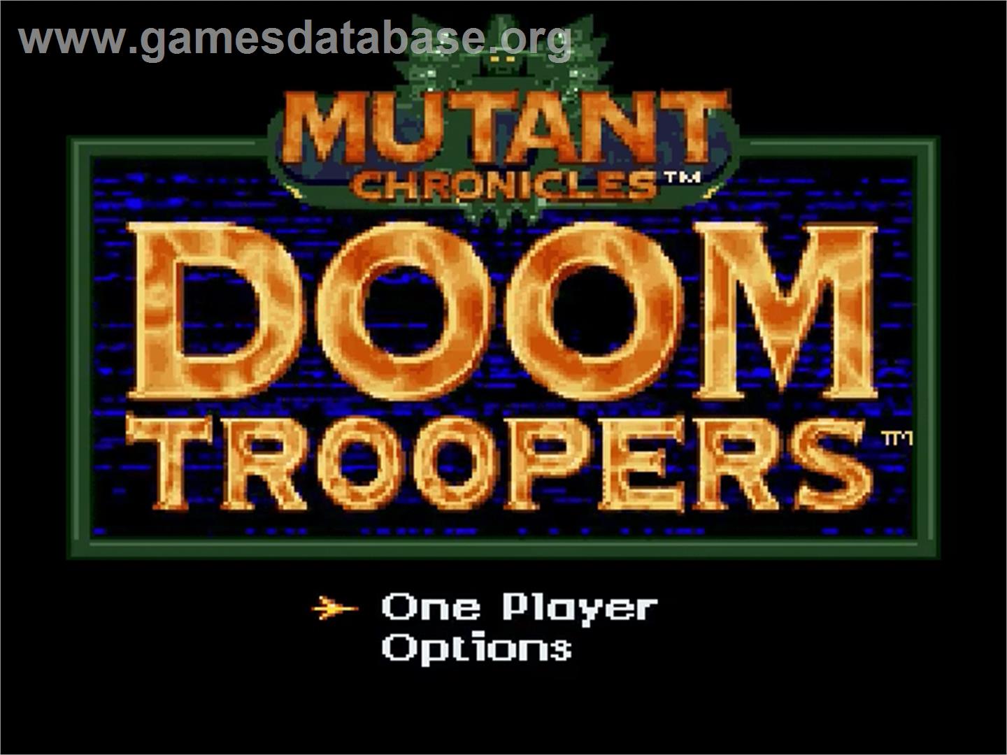 Doom Troopers: Mutant Chronicles - Nintendo SNES - Artwork - Title Screen