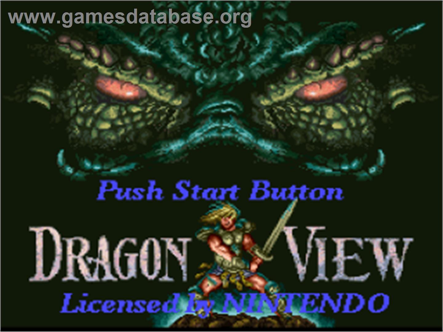 Dragon View - Nintendo SNES - Artwork - Title Screen