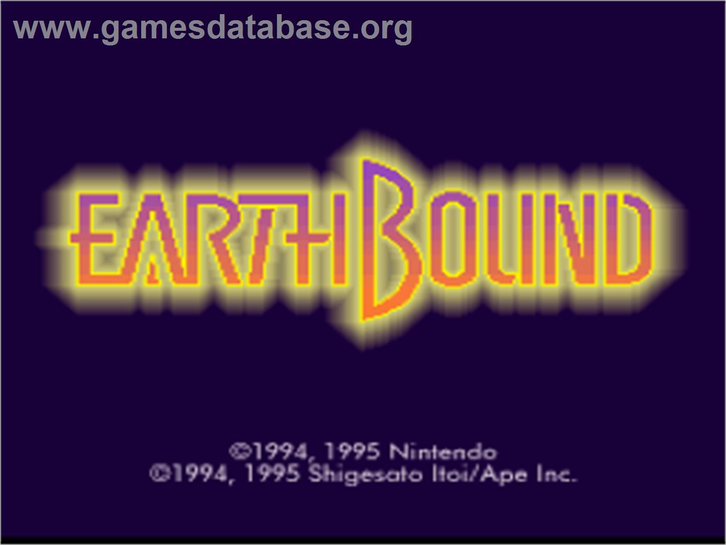 EarthBound - Nintendo SNES - Artwork - Title Screen