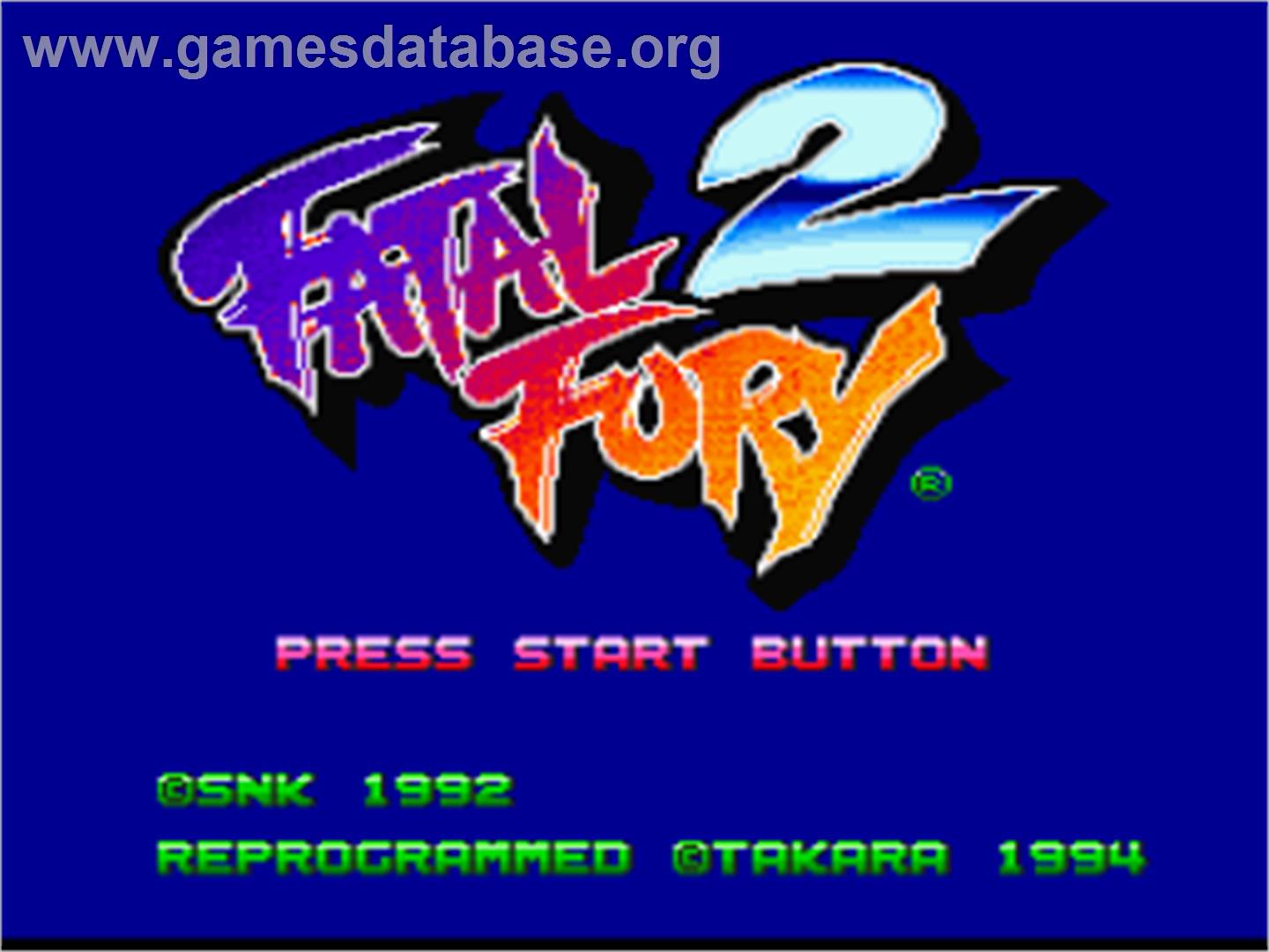Fatal Fury 2 - Nintendo SNES - Artwork - Title Screen