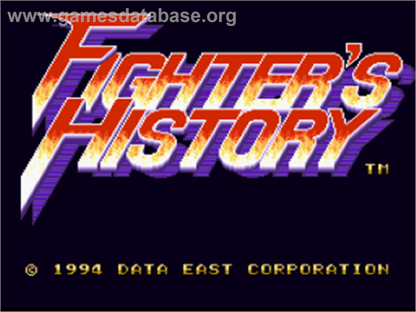 Fighter's History - Nintendo SNES - Artwork - Title Screen