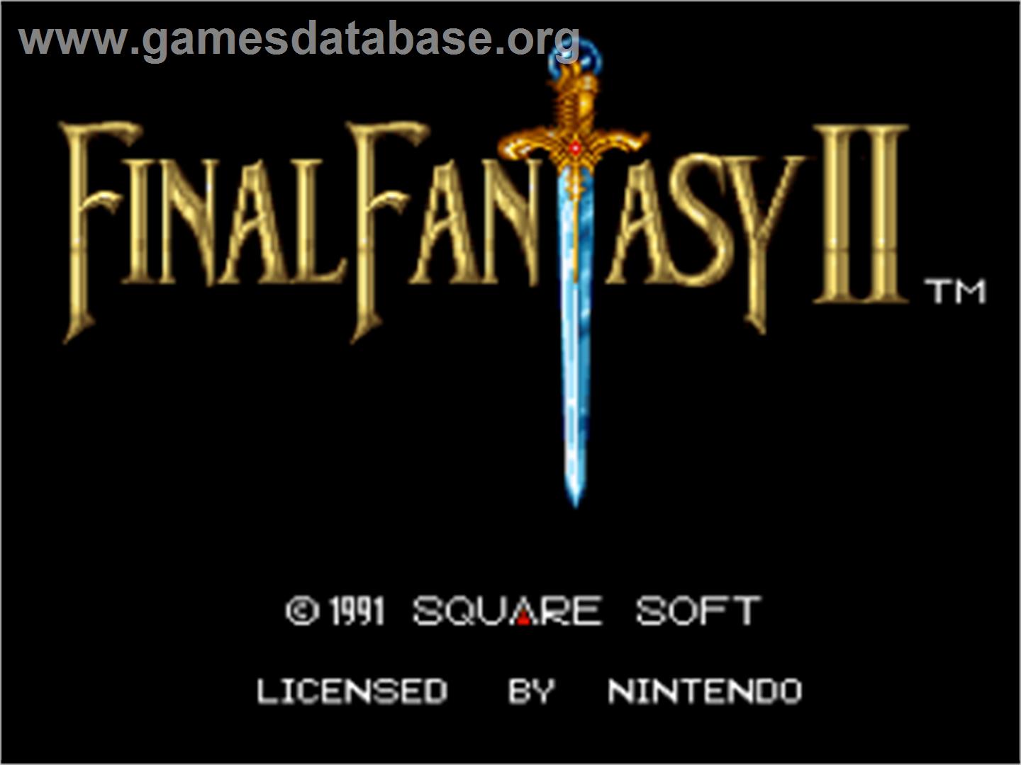 Final Fantasy II - Nintendo SNES - Artwork - Title Screen