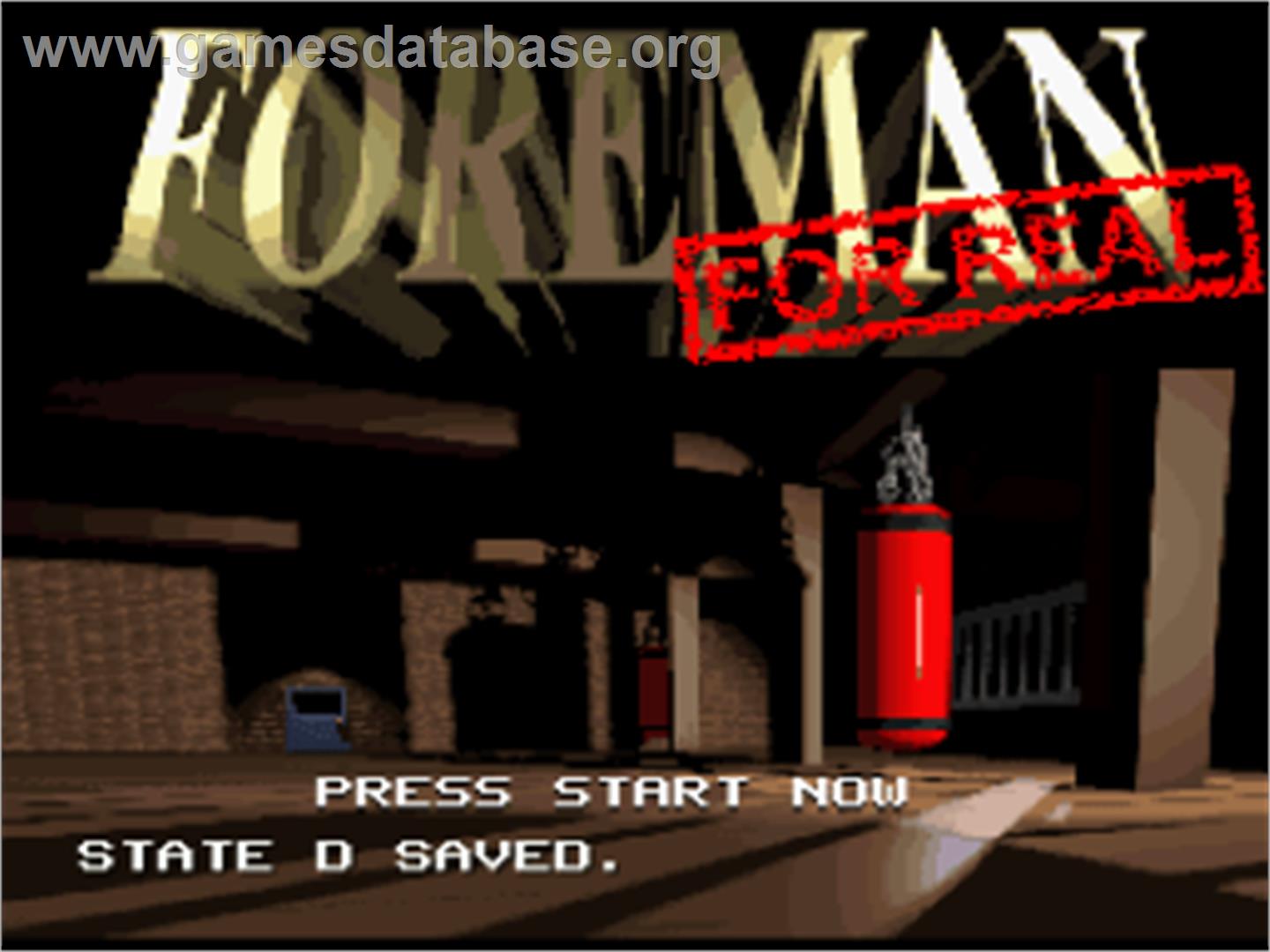 Foreman for Real - Nintendo SNES - Artwork - Title Screen