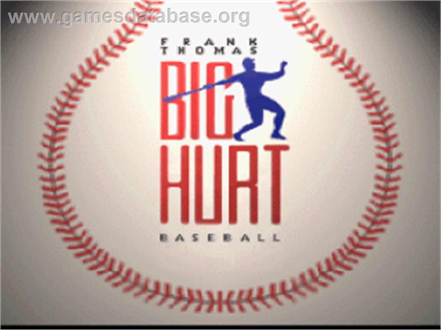 Frank Thomas: Big Hurt Baseball - Nintendo SNES - Artwork - Title Screen