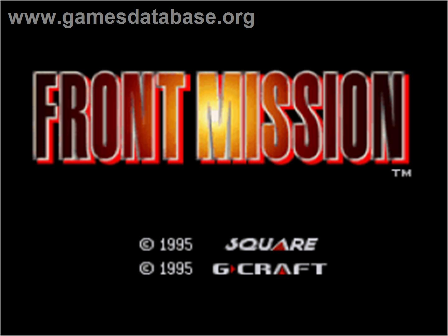 Front Mission: Gun Hazard - Nintendo SNES - Artwork - Title Screen