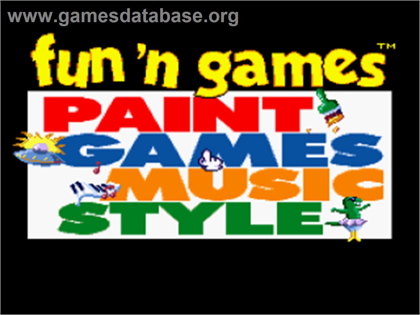 Fun 'N Games - Nintendo SNES - Artwork - Title Screen