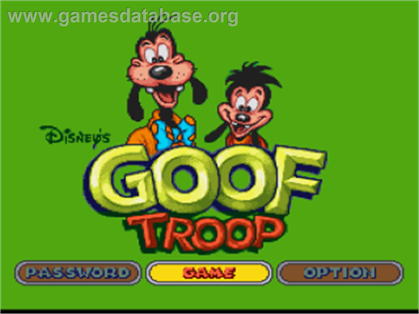Goof Troop - Nintendo SNES - Artwork - Title Screen