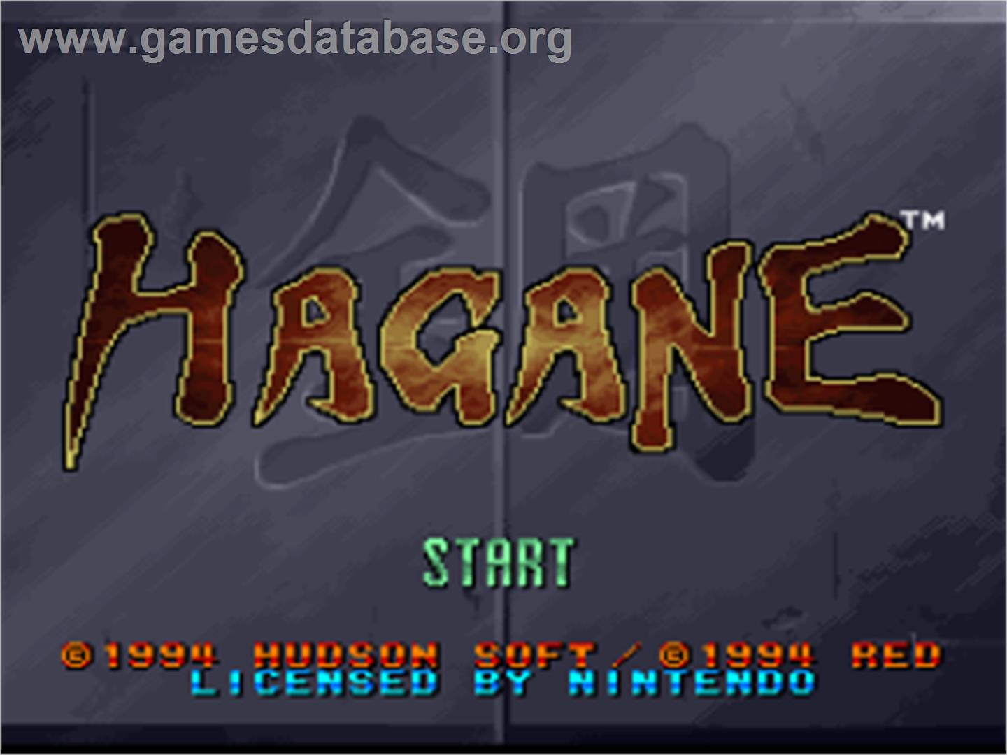 Hagane: The Final Conflict - Nintendo SNES - Artwork - Title Screen