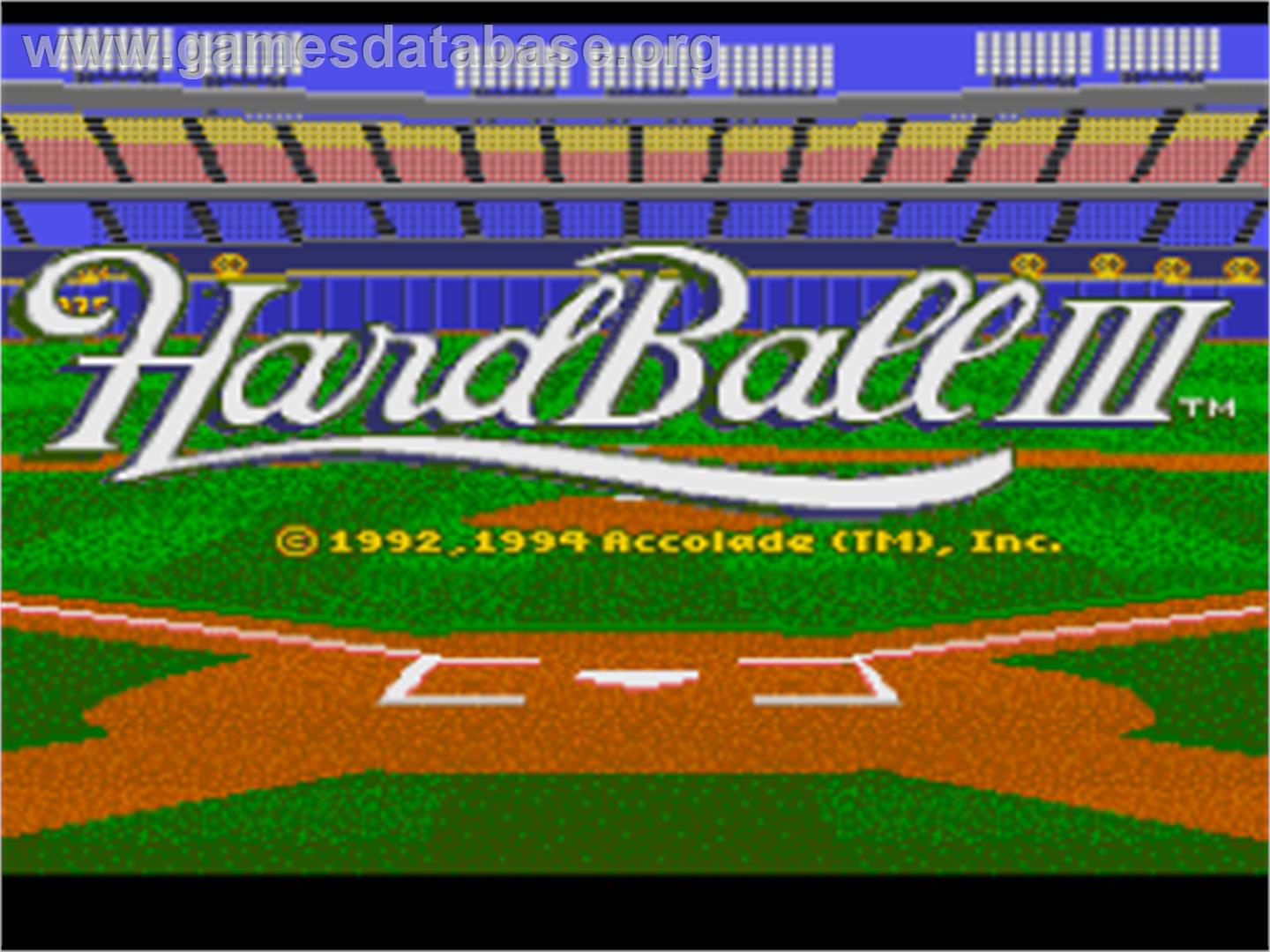 HardBall III - Nintendo SNES - Artwork - Title Screen