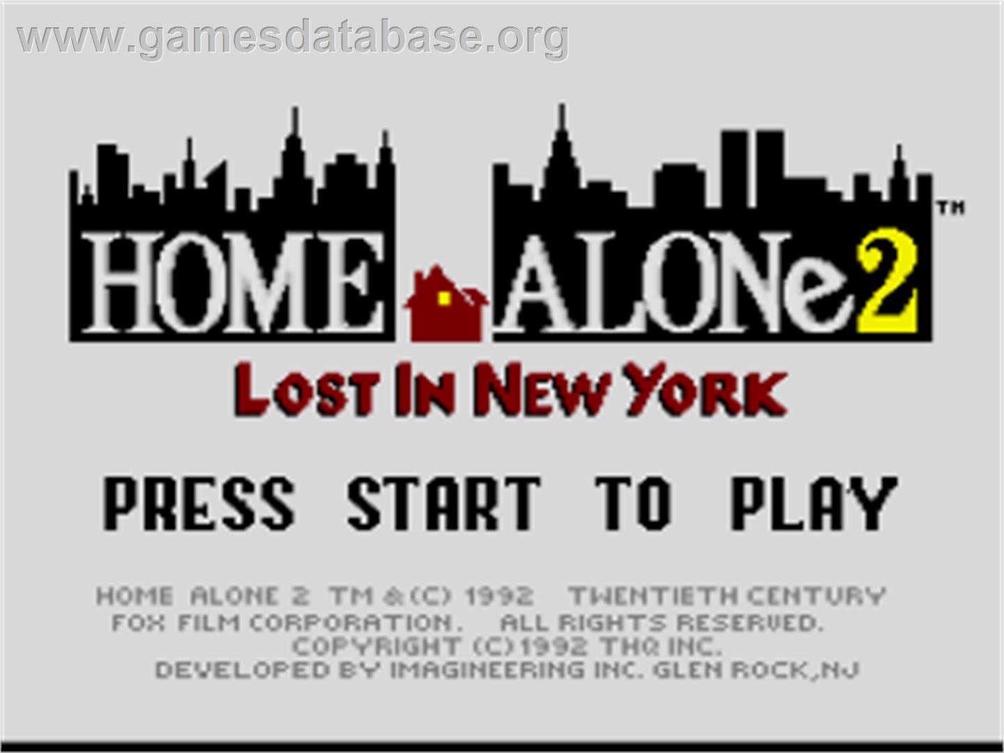 Home Alone 2: Lost in New York - Nintendo SNES - Artwork - Title Screen