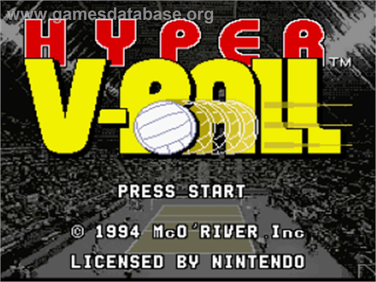 Hyper V-Ball - Nintendo SNES - Artwork - Title Screen