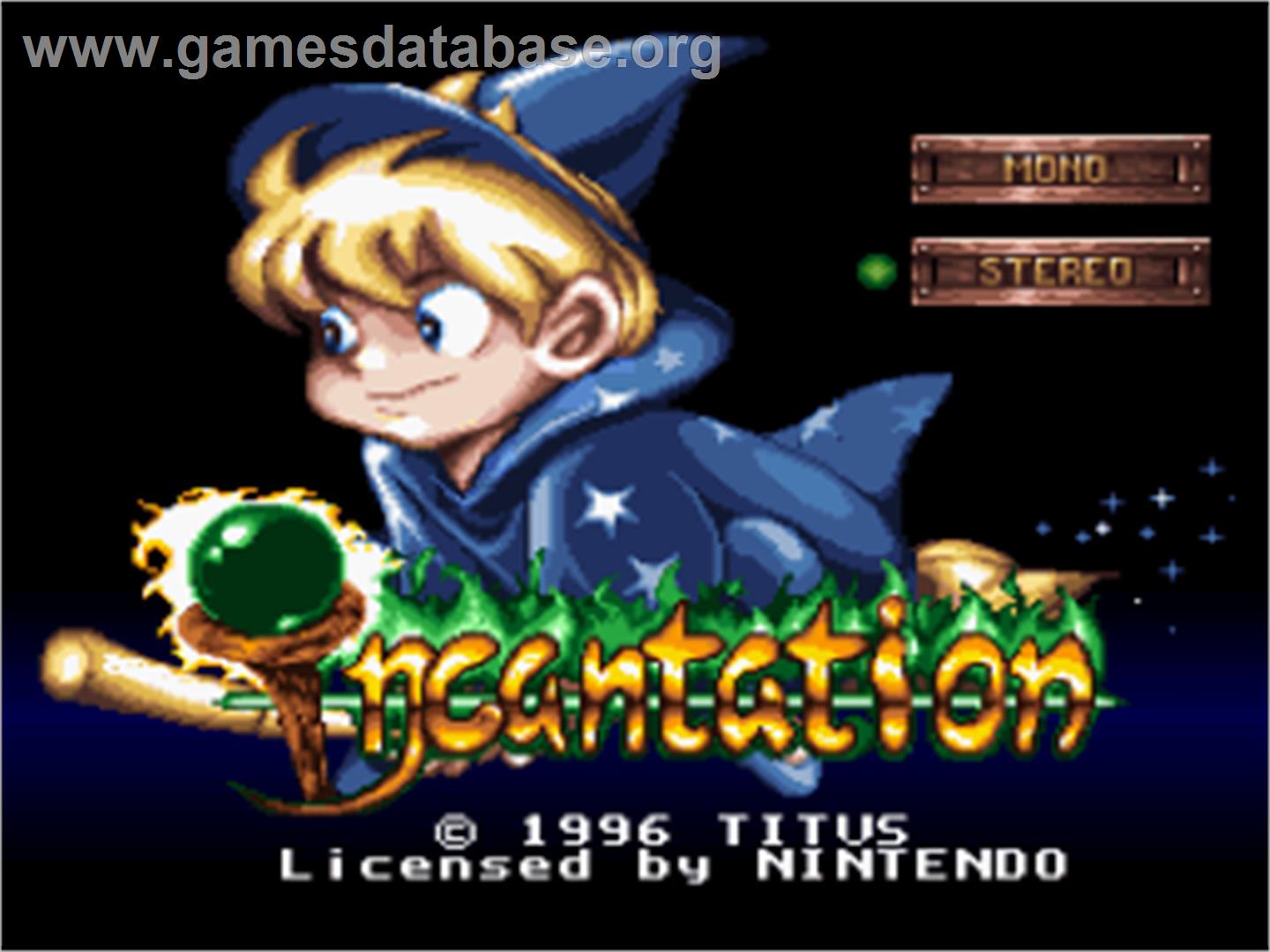 Incantation - Nintendo SNES - Artwork - Title Screen