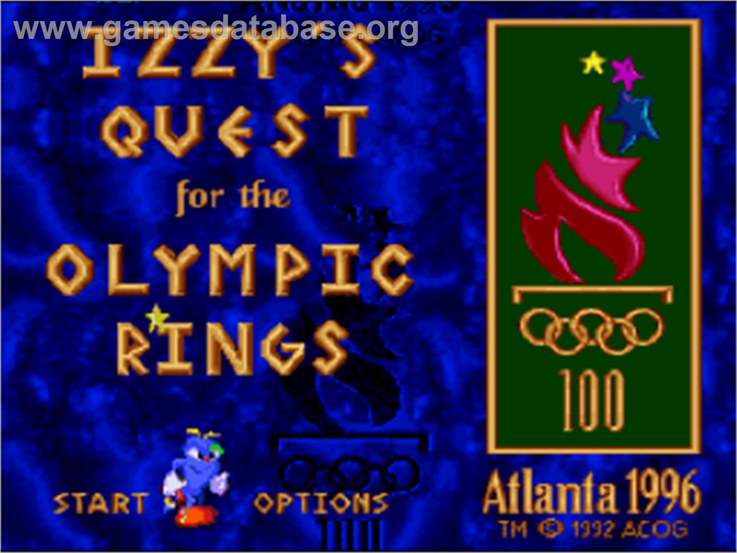 Izzy's Quest for the Olympic Rings - Nintendo SNES - Artwork - Title Screen