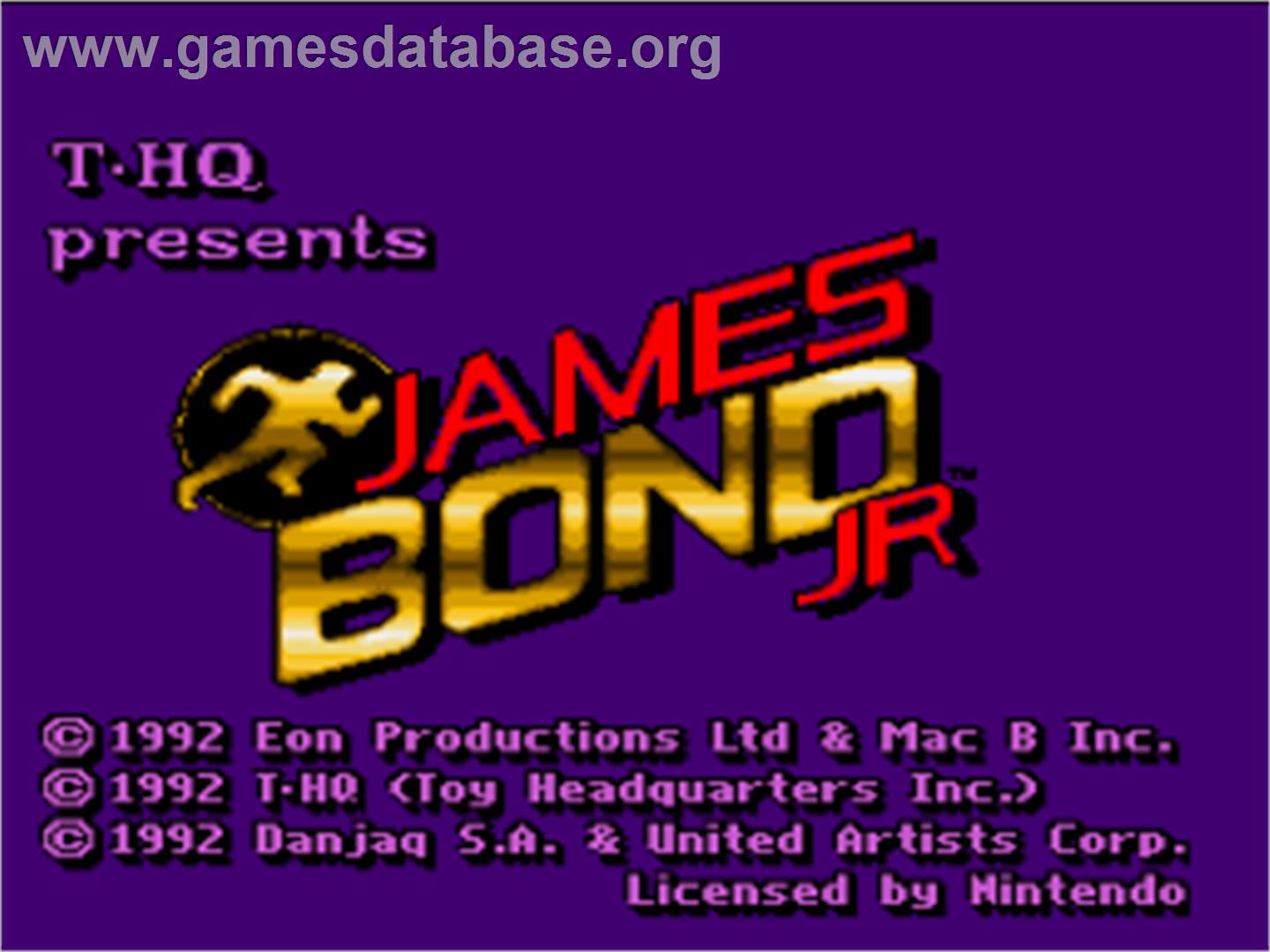 James Bond Jr. - Nintendo SNES - Artwork - Title Screen