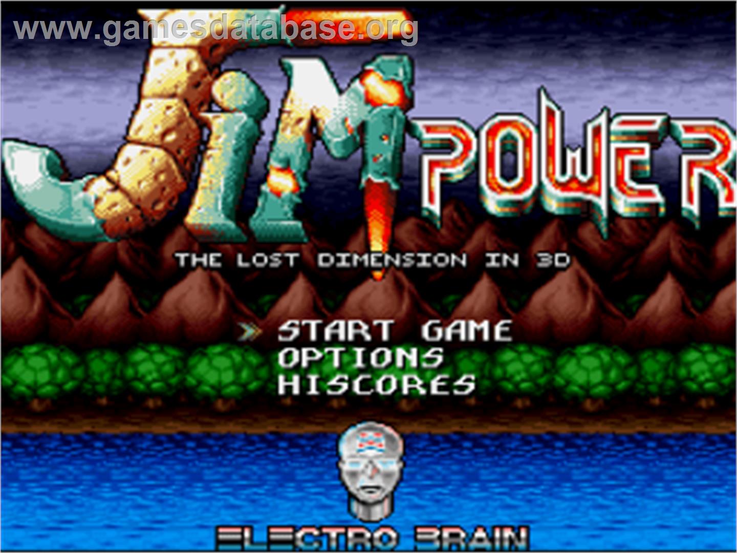 Jim Power: The Lost Dimension in 3D - Nintendo SNES - Artwork - Title Screen