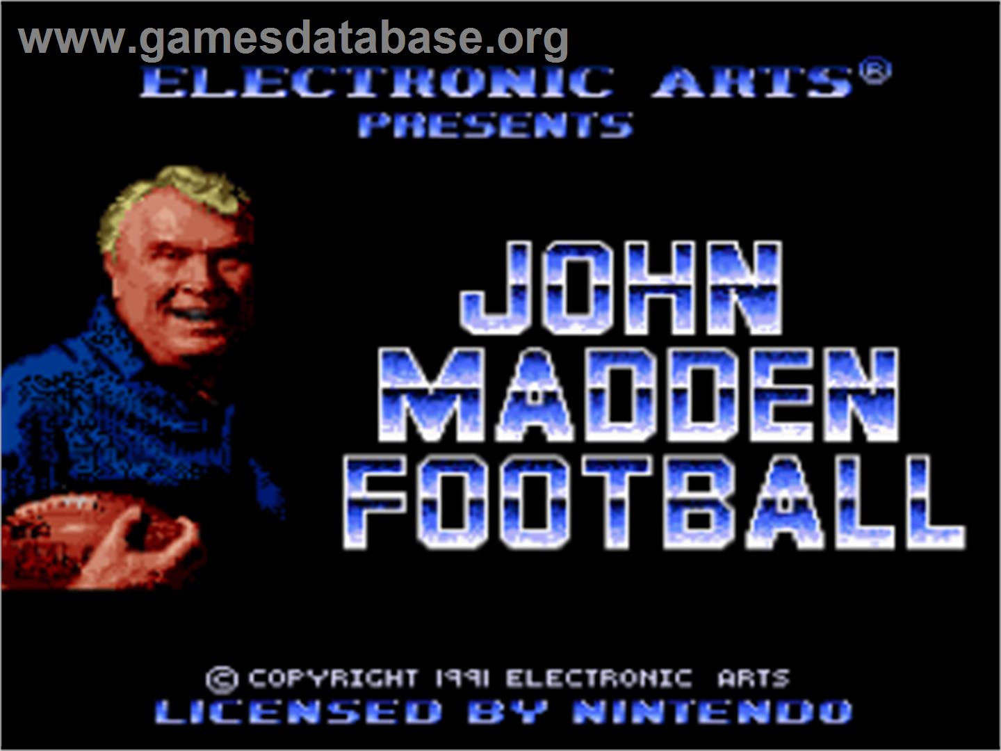John Madden Football - Nintendo SNES - Artwork - Title Screen