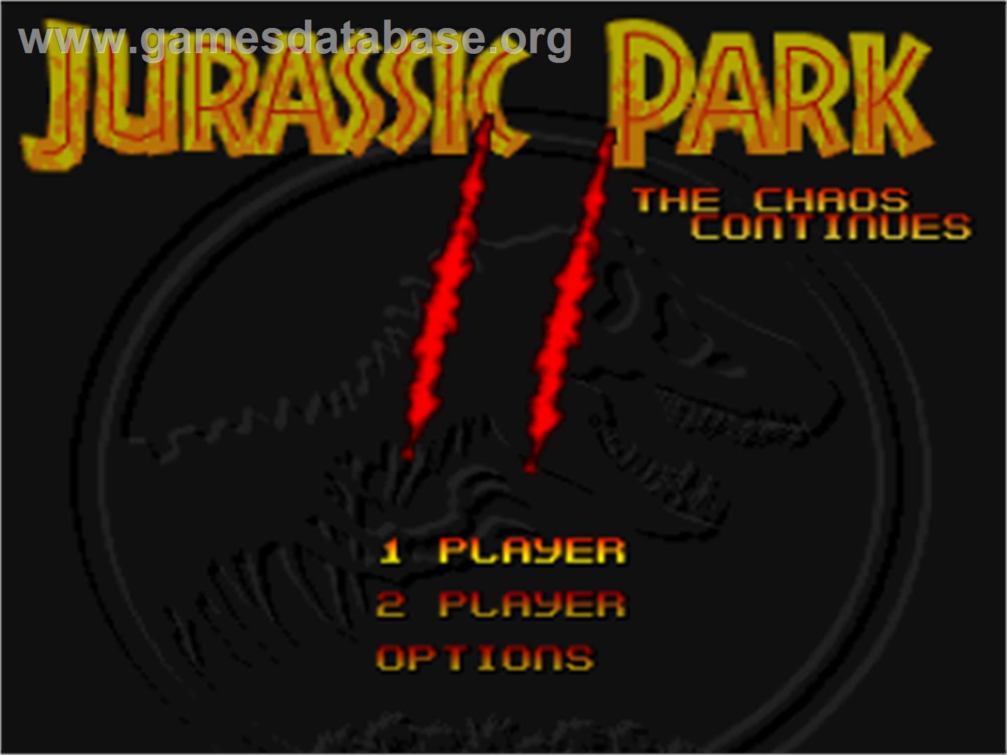 Jurassic Park Part 2: The Chaos Continues - Nintendo SNES - Artwork - Title Screen