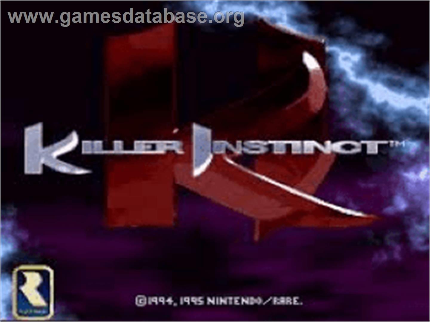 Killer Instinct - Nintendo SNES - Artwork - Title Screen