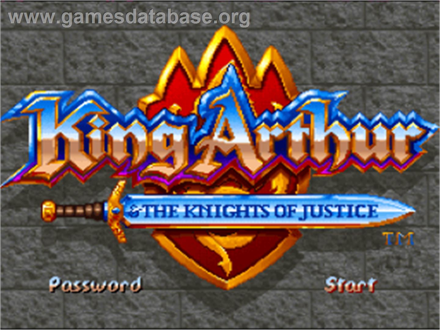 King Arthur & the Knights of Justice - Nintendo SNES - Artwork - Title Screen