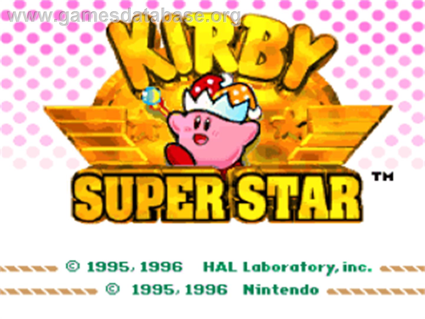 Kirby Super Star - Nintendo SNES - Artwork - Title Screen