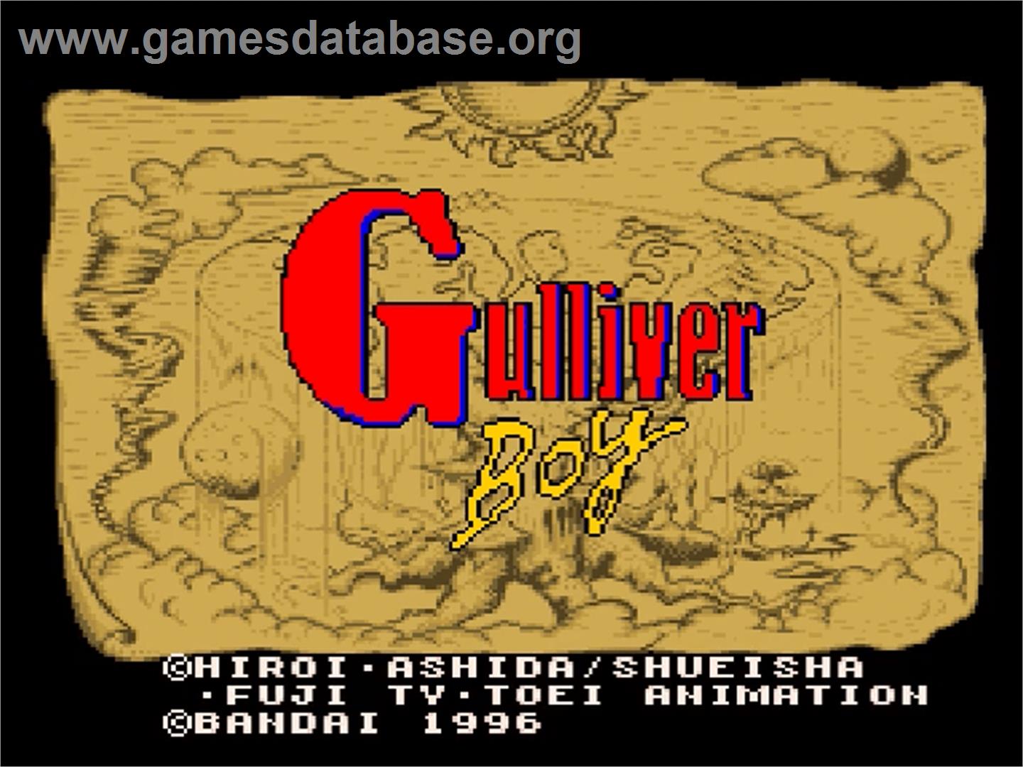 Kuusou Kagaku Sekai Gulliver Boy - Nintendo SNES - Artwork - Title Screen