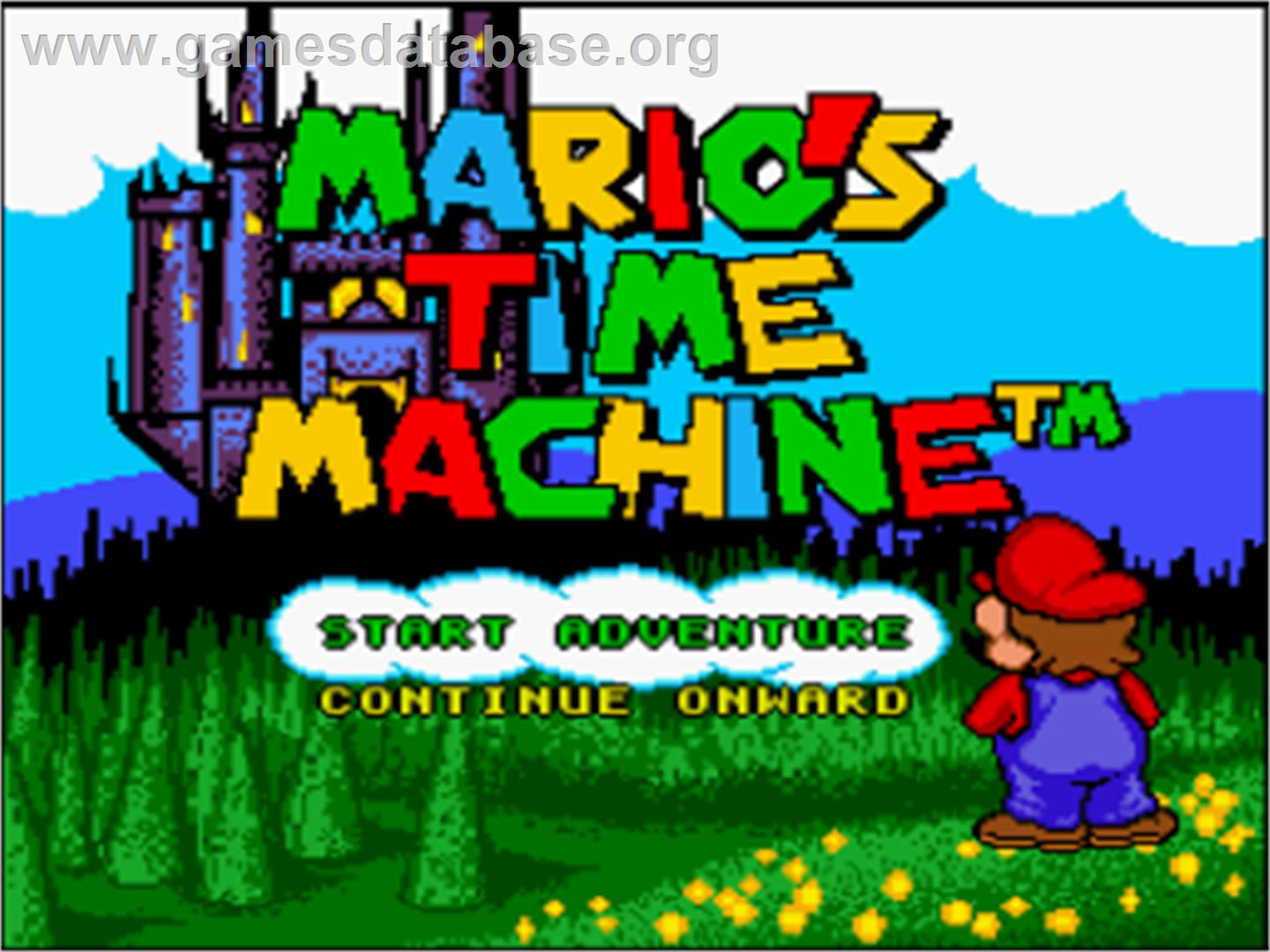 Mario's Time Machine - Nintendo SNES - Artwork - Title Screen