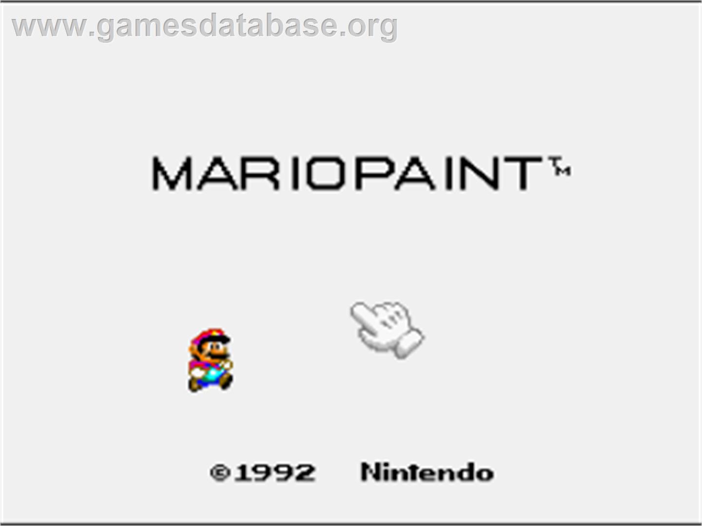 Mario Paint - Nintendo SNES - Artwork - Title Screen