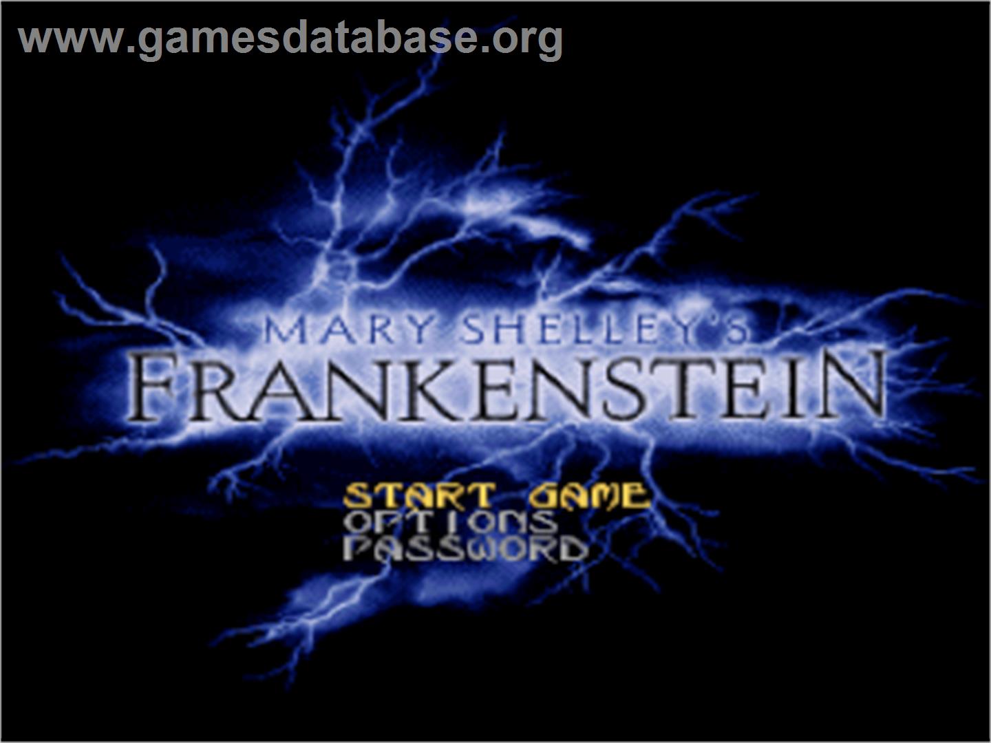 Mary Shelley's Frankenstein - Nintendo SNES - Artwork - Title Screen