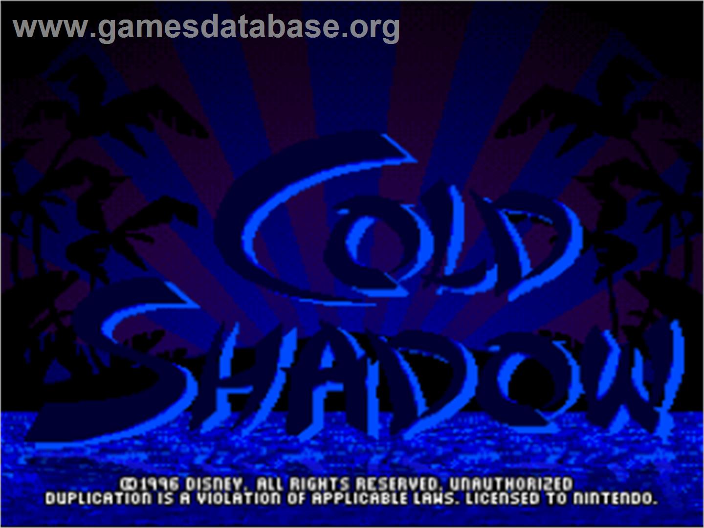 Maui Mallard in Cold Shadow - Nintendo SNES - Artwork - Title Screen