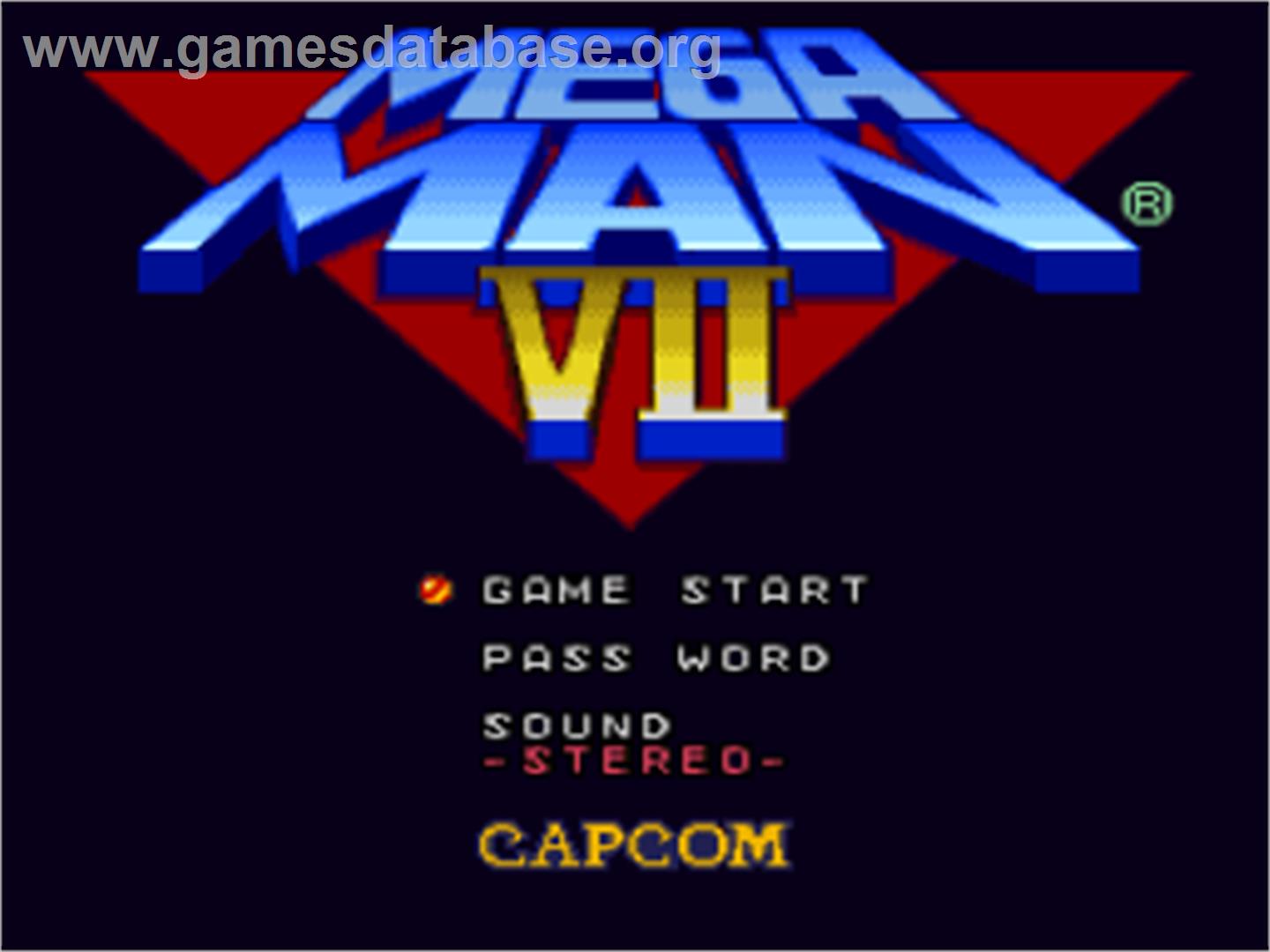 Mega Man 7 - Nintendo SNES - Artwork - Title Screen