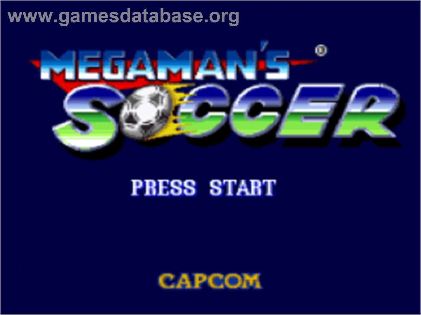 Mega Man Soccer - Nintendo SNES - Artwork - Title Screen