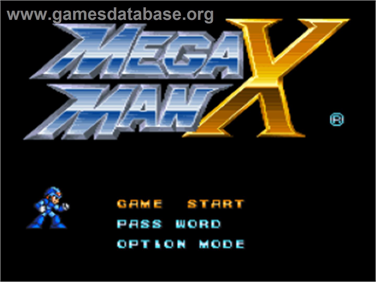 Mega Man X - Nintendo SNES - Artwork - Title Screen