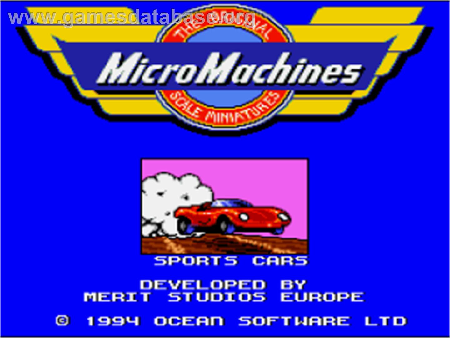 Micro Machines - Nintendo SNES - Artwork - Title Screen