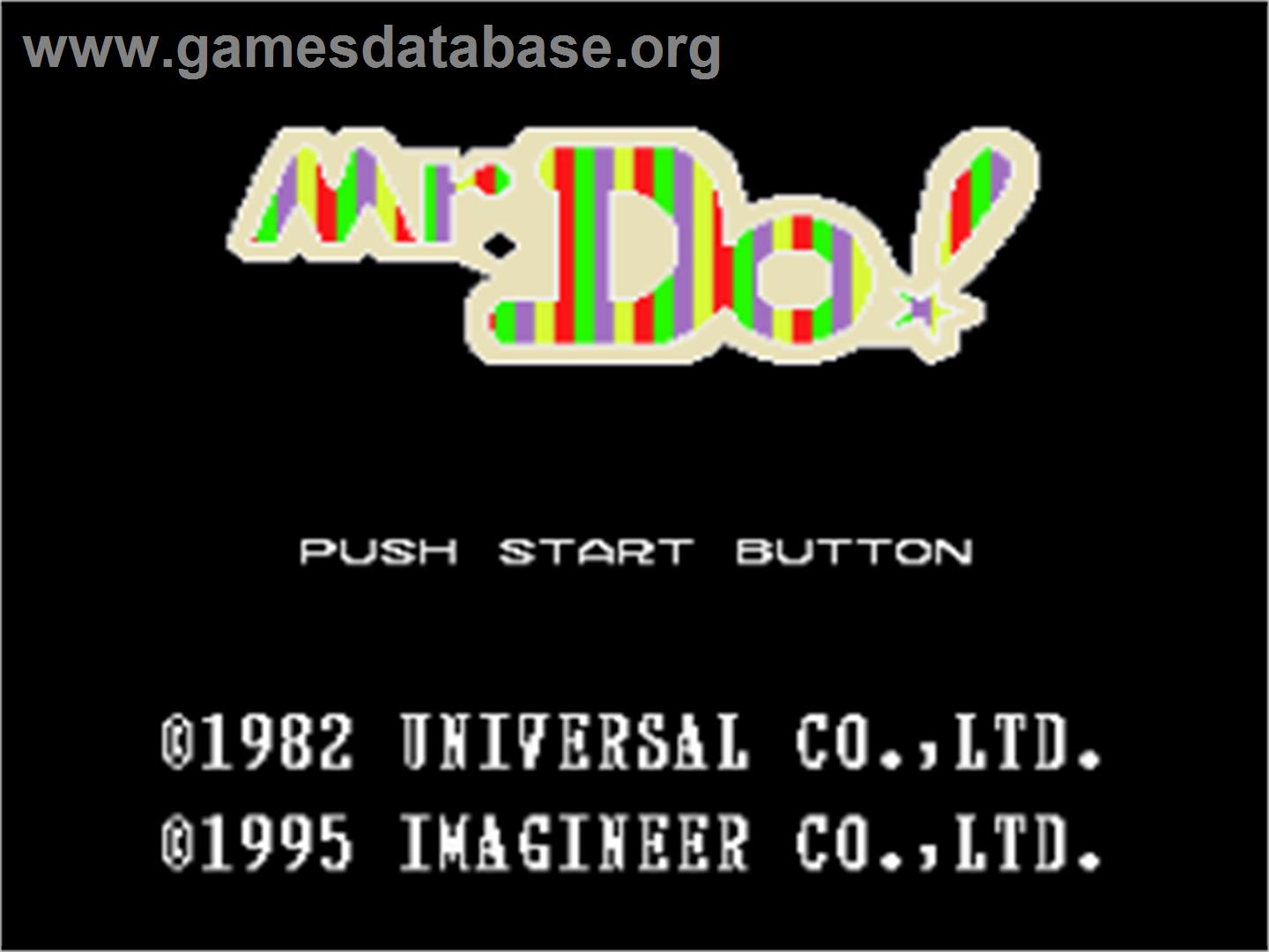 Mr. Do! - Nintendo SNES - Artwork - Title Screen