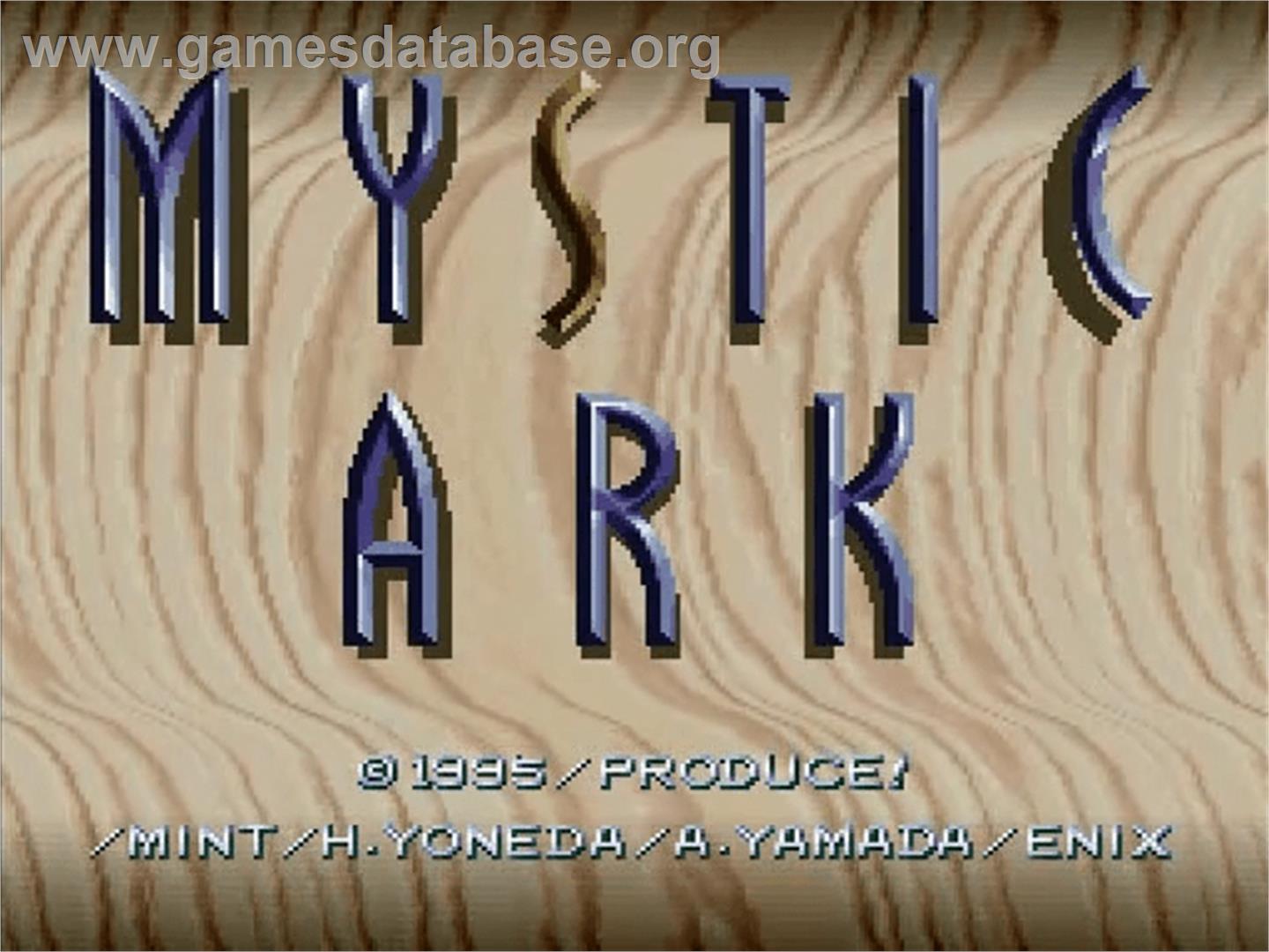 Mystic Ark - Nintendo SNES - Artwork - Title Screen