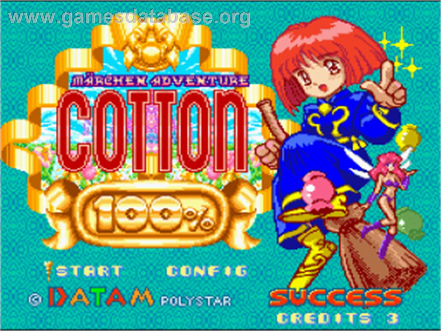 Märchen Adventure Cotton 100% - Nintendo SNES - Artwork - Title Screen