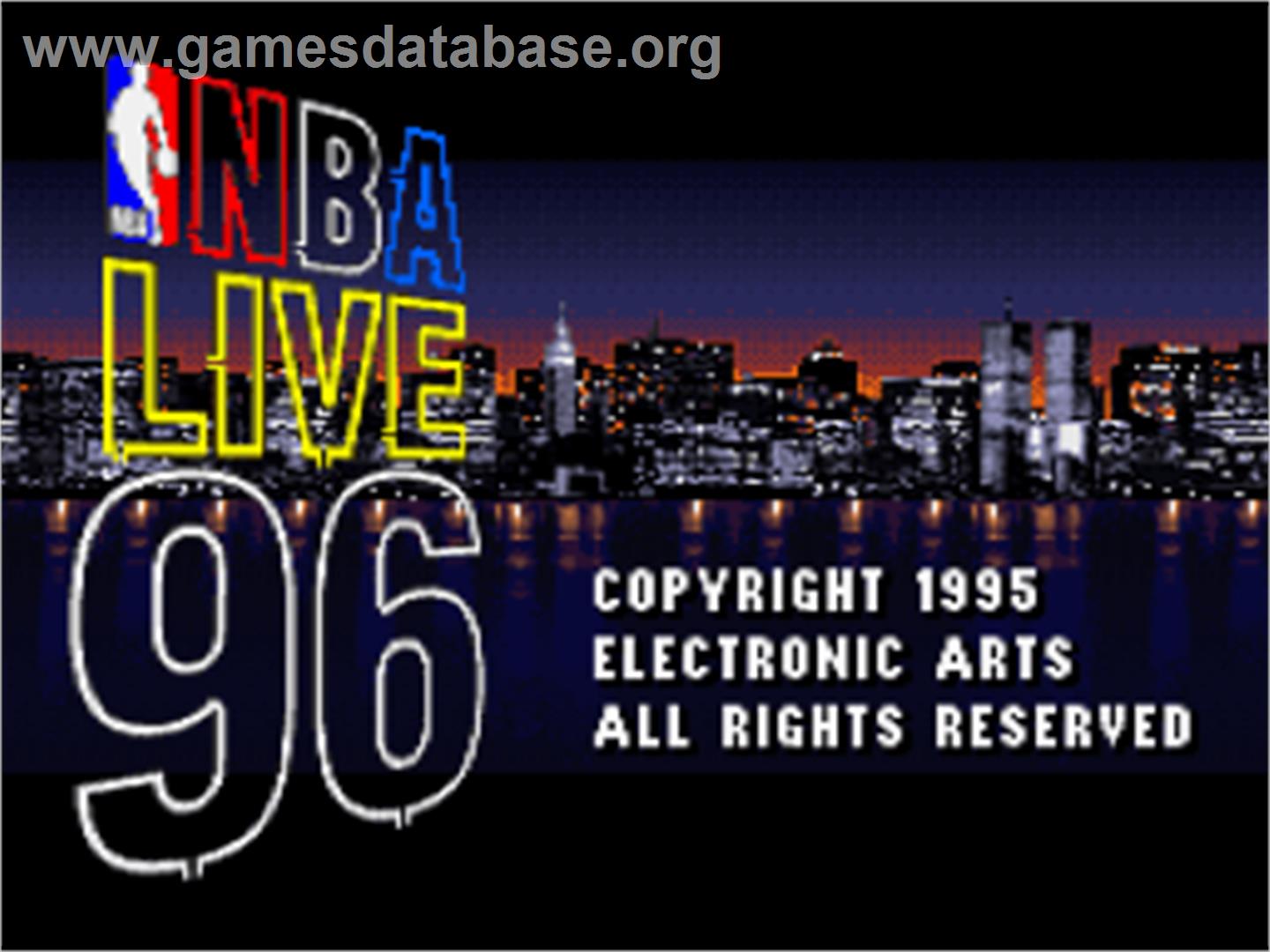 NBA Live '96 - Nintendo SNES - Artwork - Title Screen