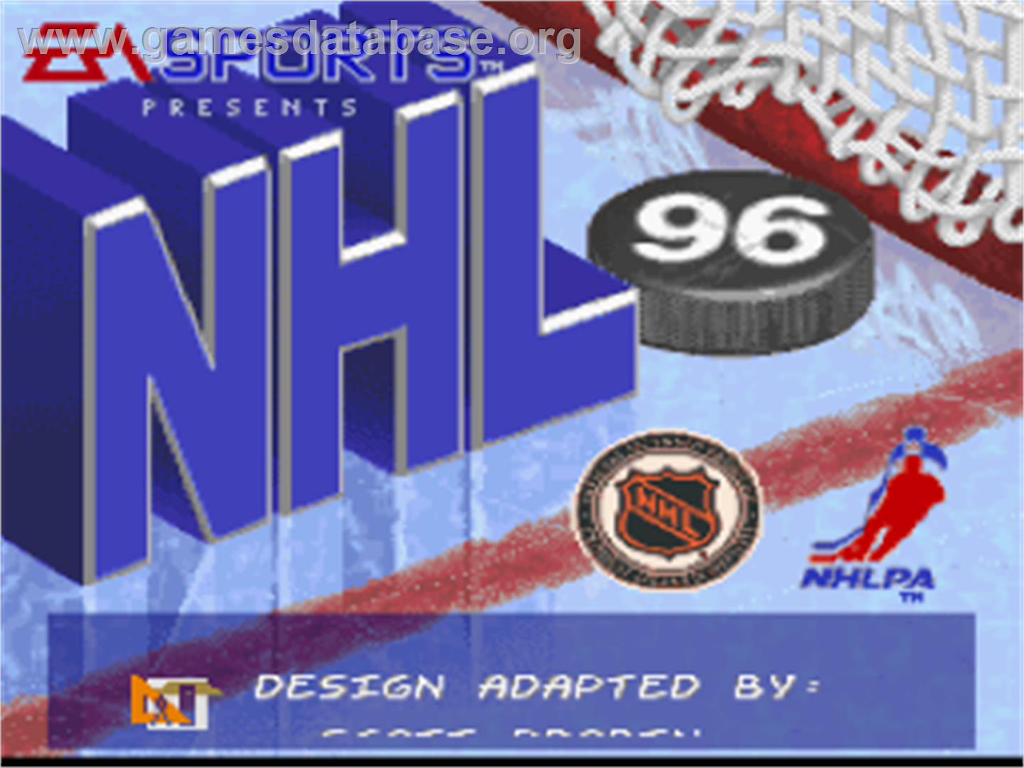 NHL '96 - Nintendo SNES - Artwork - Title Screen