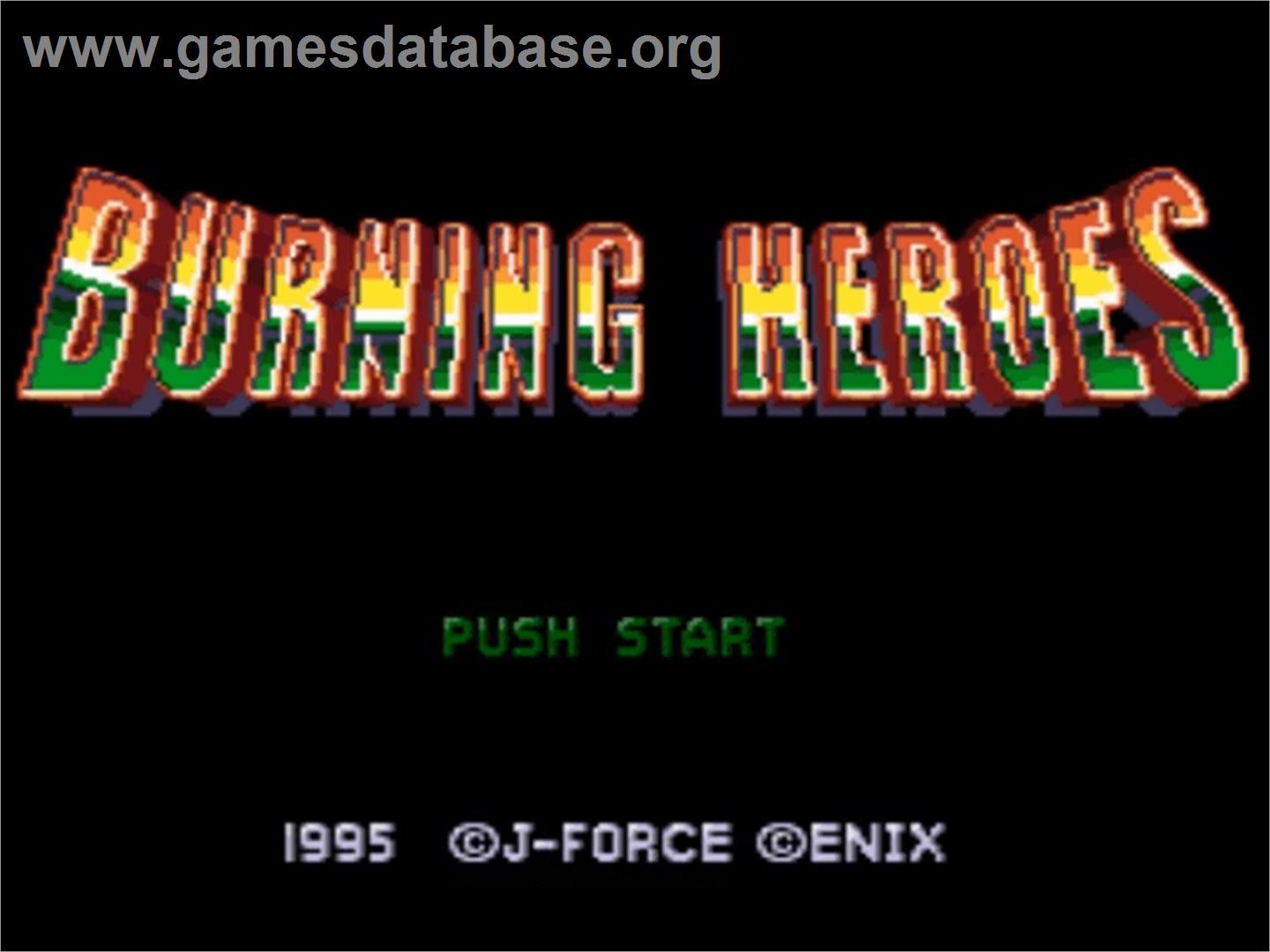 Nekketsu Tairiku: Burning Heroes - Nintendo SNES - Artwork - Title Screen
