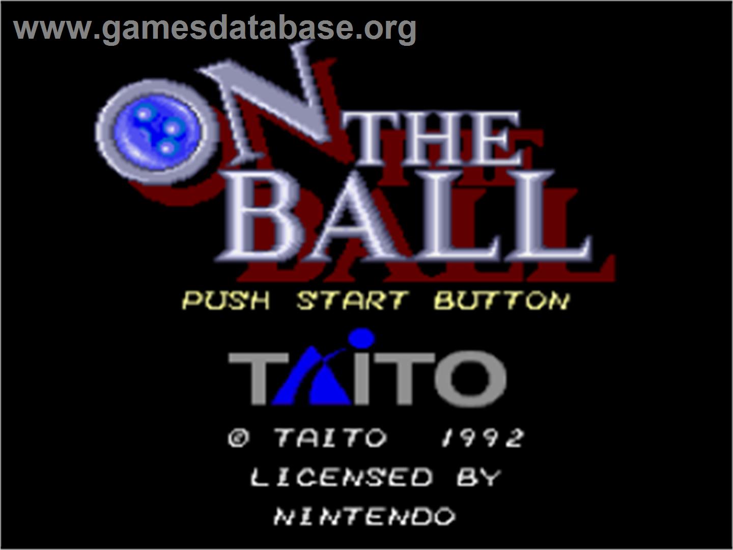 On the Ball - Nintendo SNES - Artwork - Title Screen