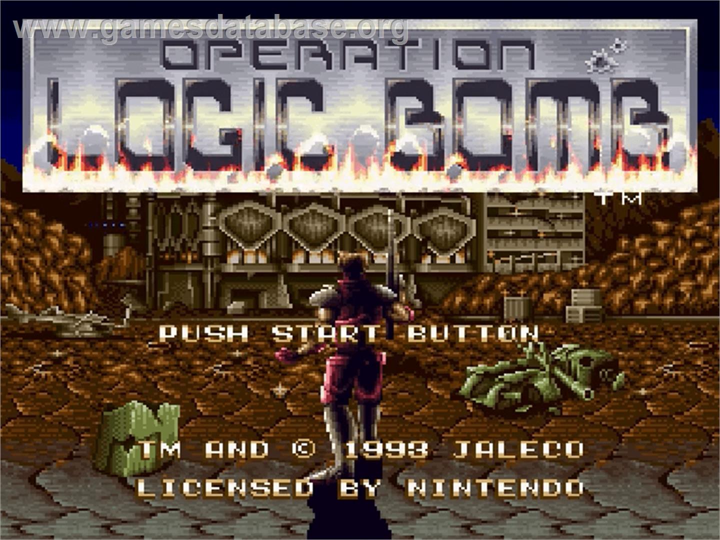 Operation Logic Bomb - Nintendo SNES - Artwork - Title Screen