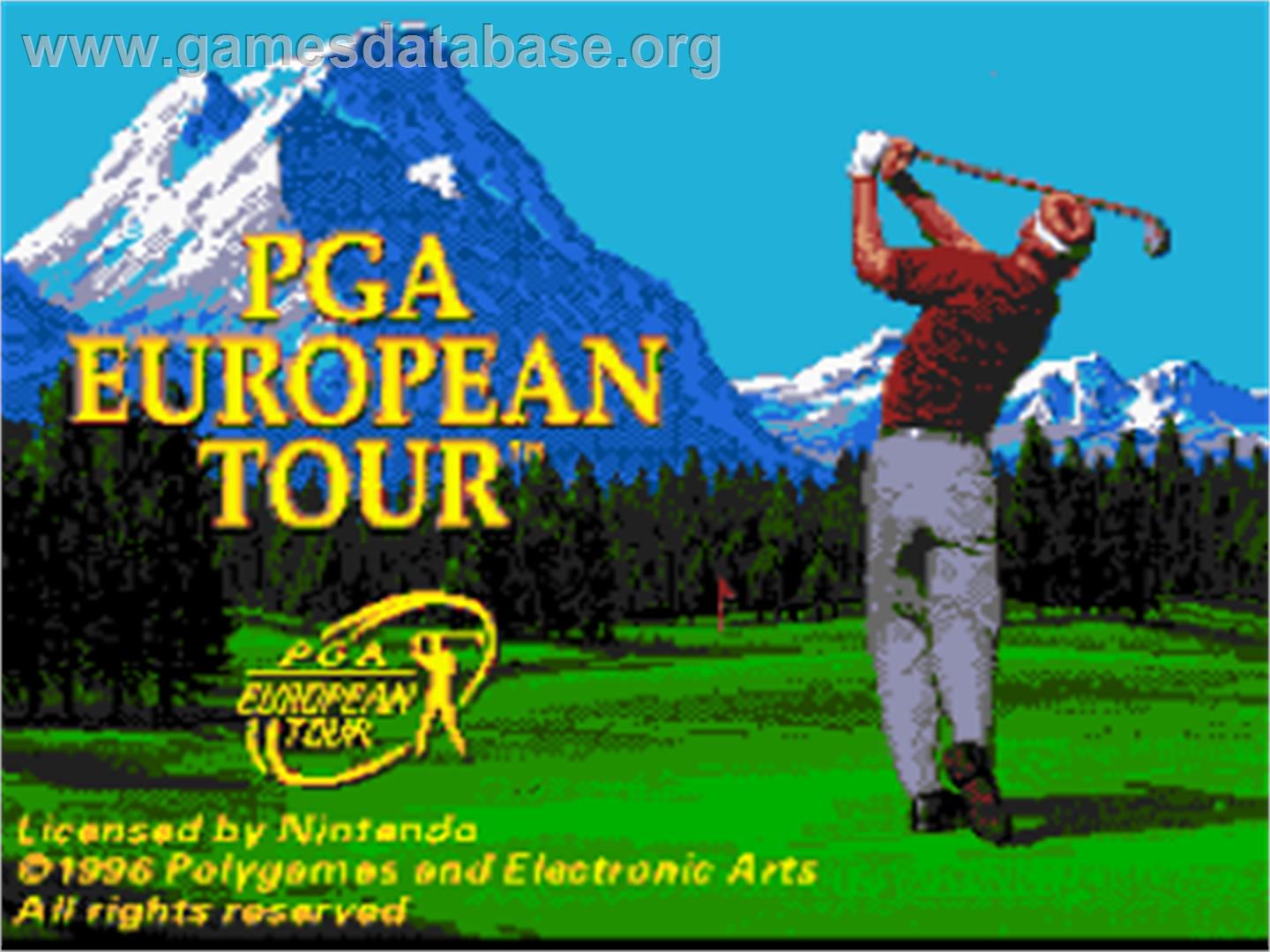 PGA European Tour - Nintendo SNES - Artwork - Title Screen