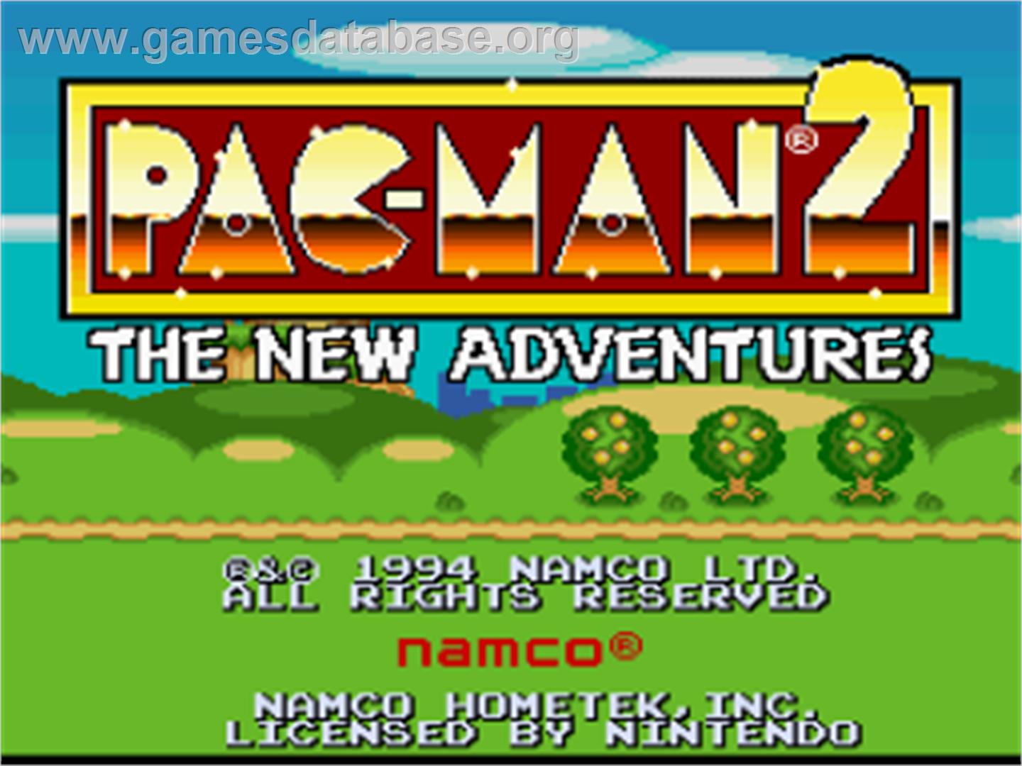 Pac-Man 2: The New Adventures - Nintendo SNES - Artwork - Title Screen