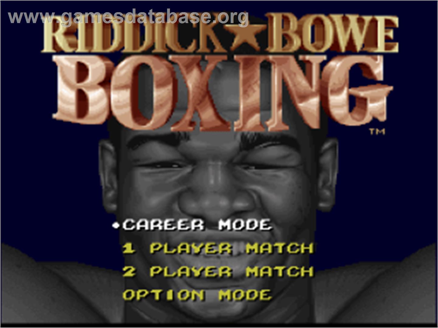 Riddick Bowe Boxing - Nintendo SNES - Artwork - Title Screen