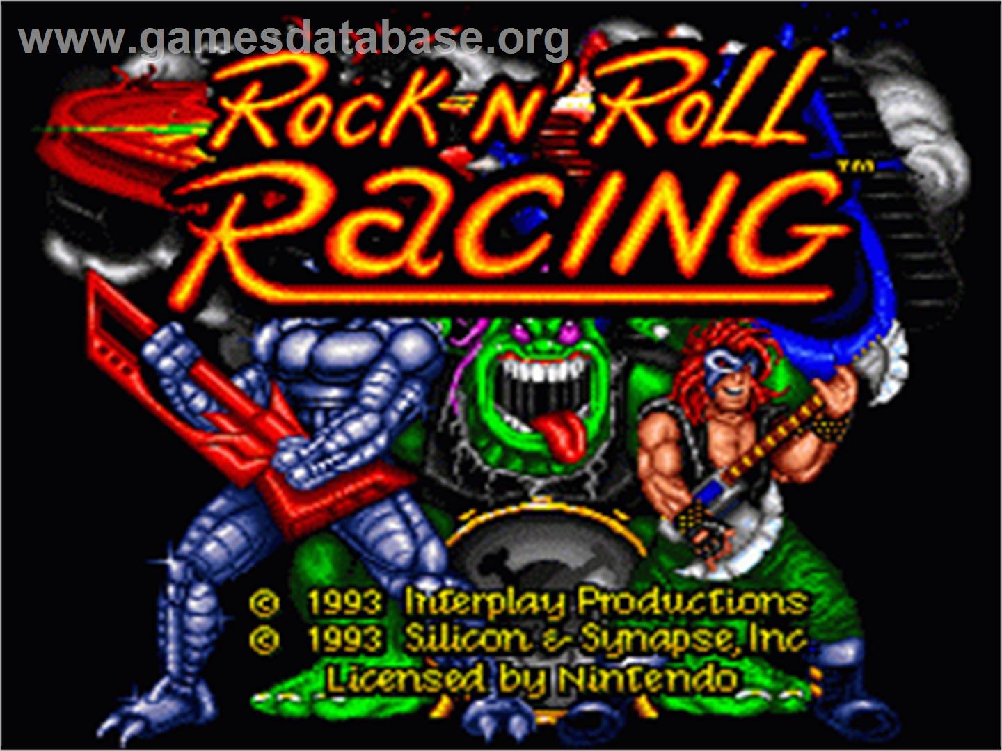 Rock 'n Roll Racing - Nintendo SNES - Artwork - Title Screen