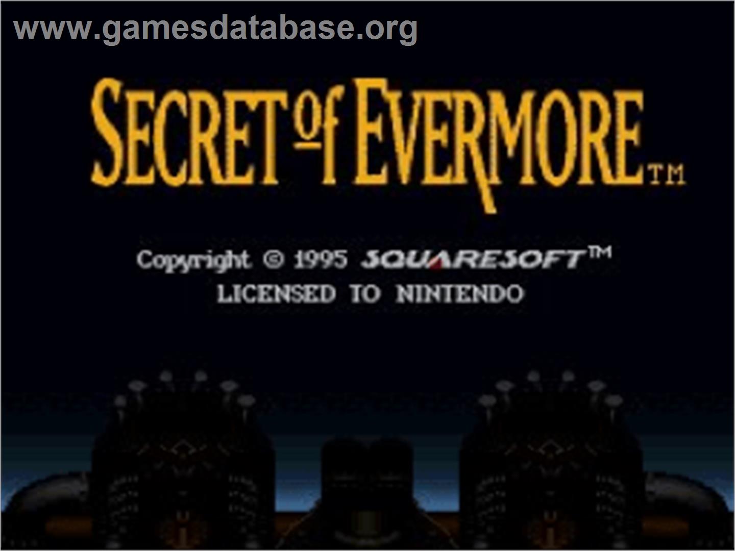 Secret of Evermore - Nintendo SNES - Artwork - Title Screen