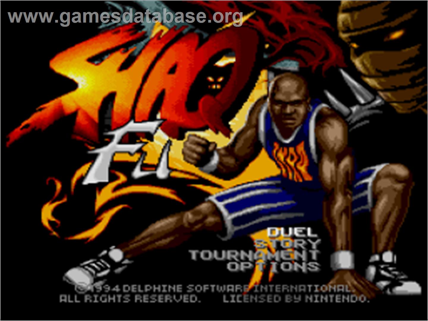 Shaq Fu - Nintendo SNES - Artwork - Title Screen