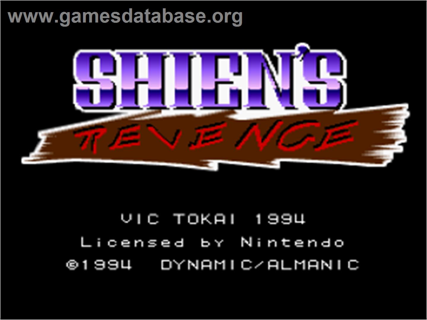 Shien's Revenge - Nintendo SNES - Artwork - Title Screen