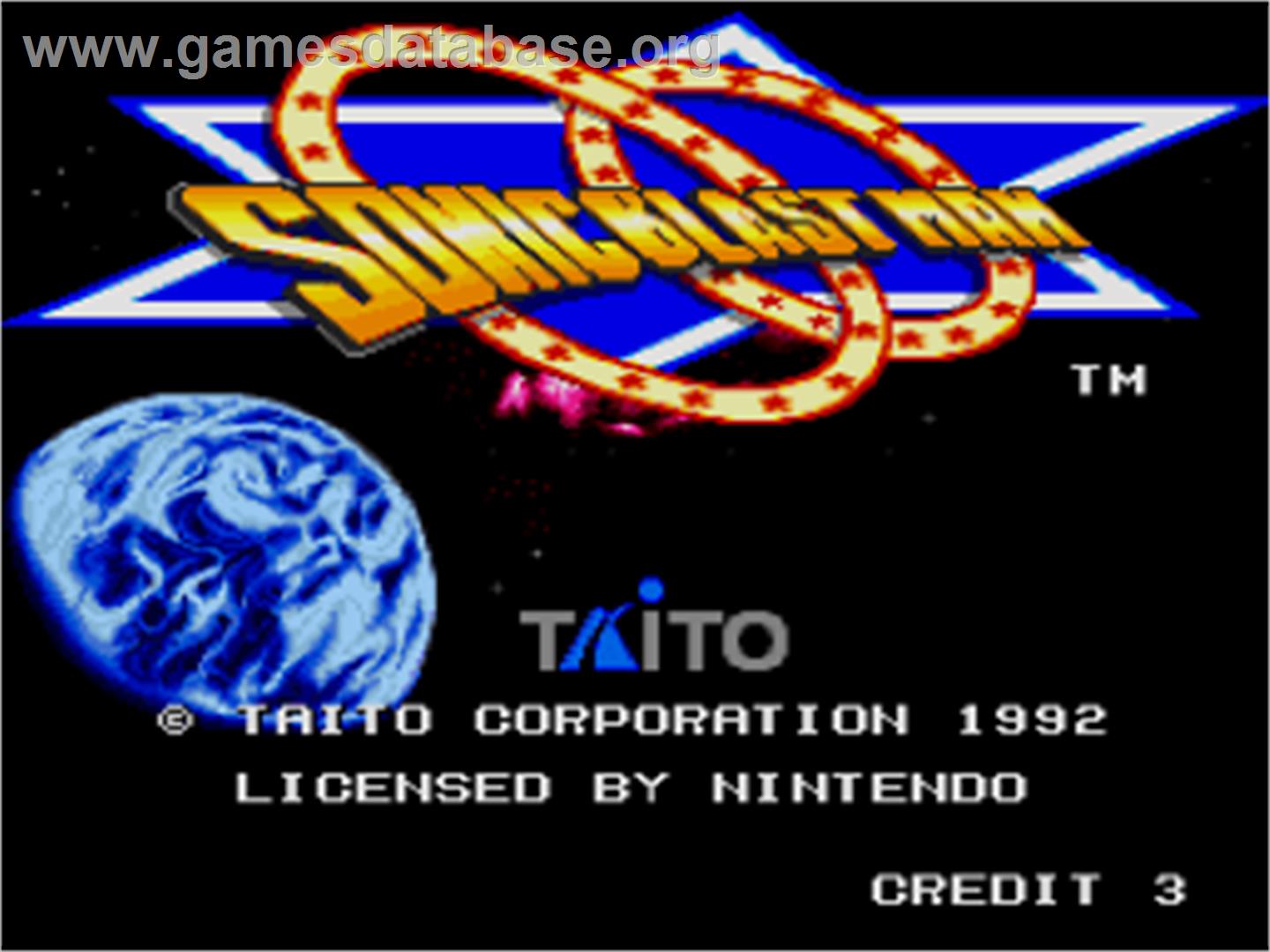 Sonic Blast Man - Nintendo SNES - Artwork - Title Screen